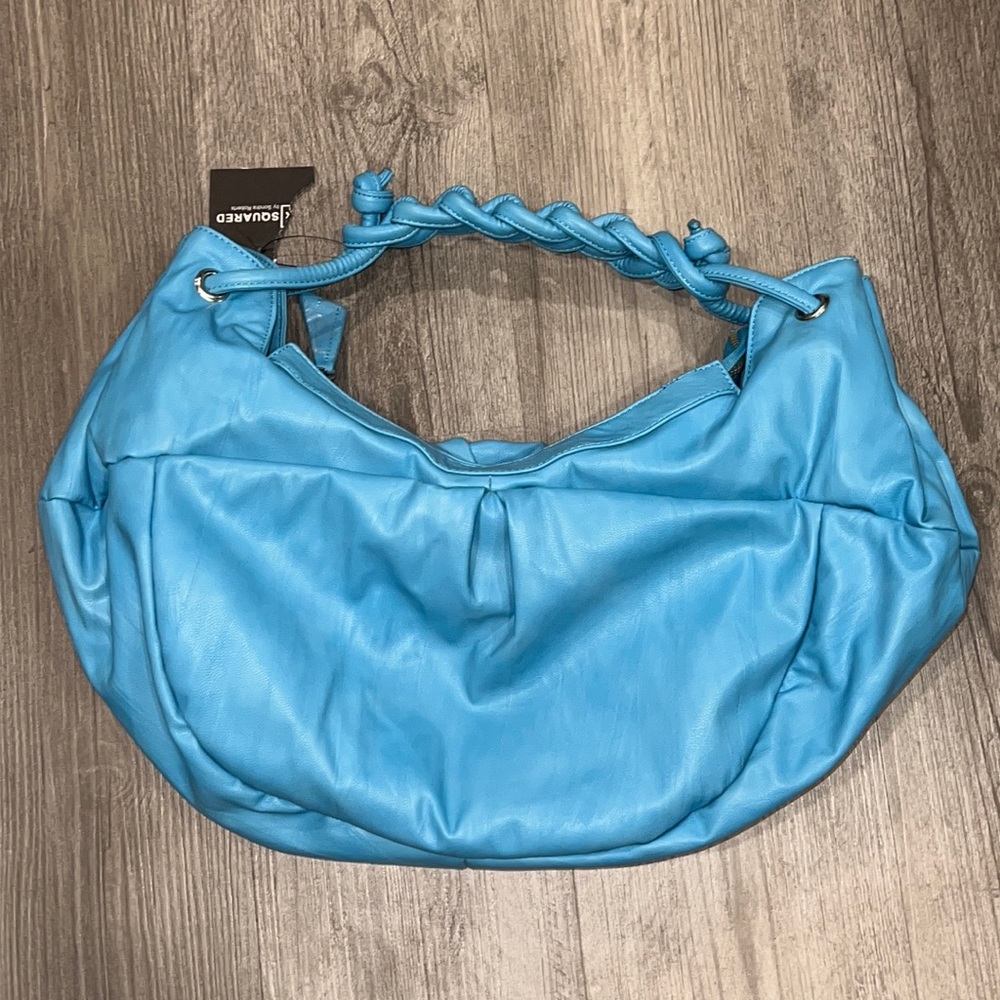 Squared by Sondra Roberts braided strap hobo bag, NEW - Picture 3 of 6